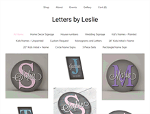 Tablet Screenshot of lettersbyleslie.com